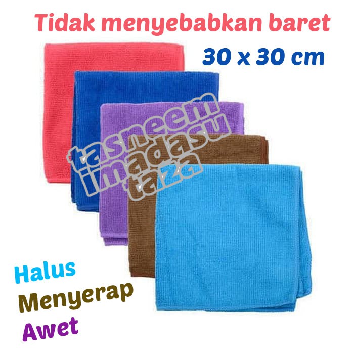 Kain Lap Microfiber 30x30 Cm Lap Mobil Motor Meja Shopee Indonesia