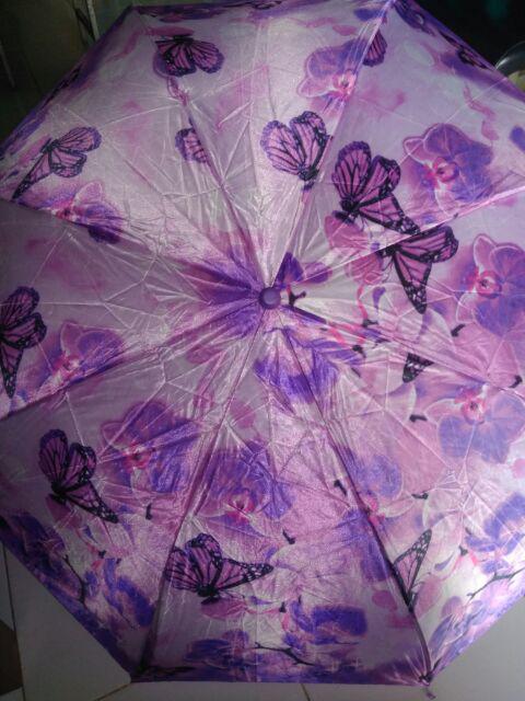Payung Lipat 2 Satin Motif Bunga Cute (free Bubble Wrap)