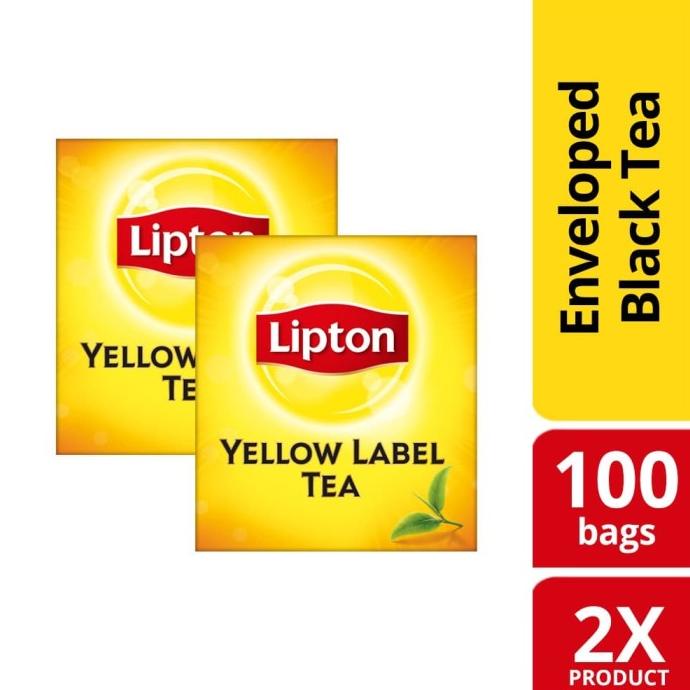 

[ COD ] Lipton Yellow Label Black Tea Bags Enveloped 100's Twin Pack HEMAT Kode 1006