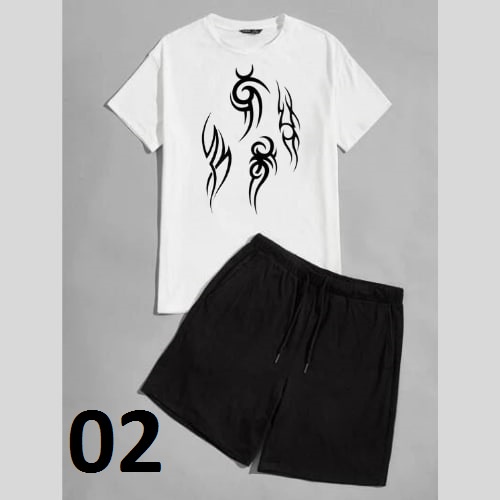 Clothing May - 1 Set Putih Elegant Edisi LebaranOne Set Oneset Satu Pasang Satu Setel Fashion Sepasang Kaos Koas Set Boxer Distro Kekinin T Shirt Tshirt T-Shirt Premium Murah Unisex Sablon Dtf Murah Celana Pria Pendek Tali Kolor Bokser