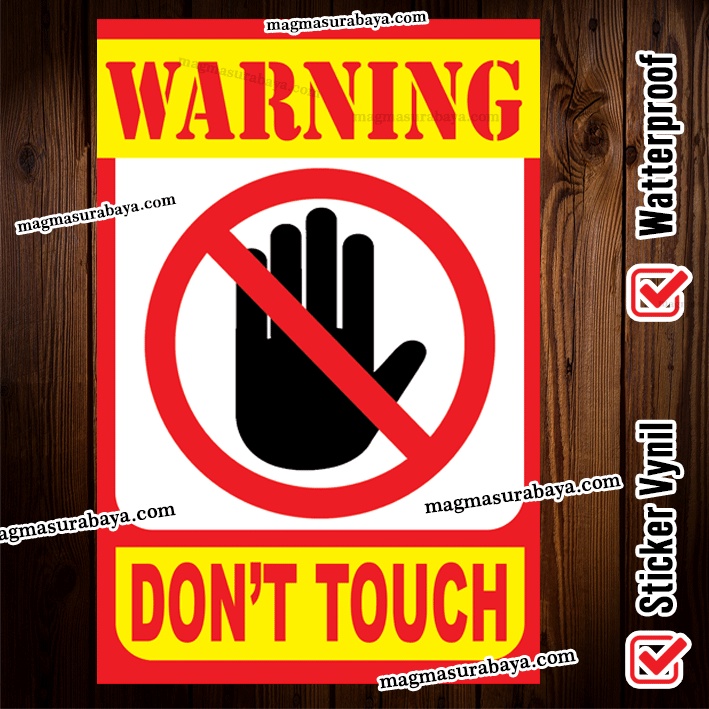 

stiker dont touch jangan dipegang sticker & label