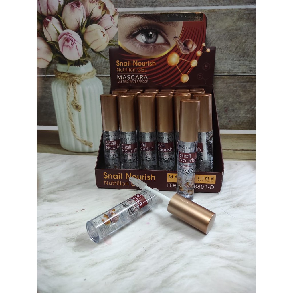 ( 3 PCS ) MAYBELLINE SERUM / MASCARA BENING SNAIL NAURISH GEL