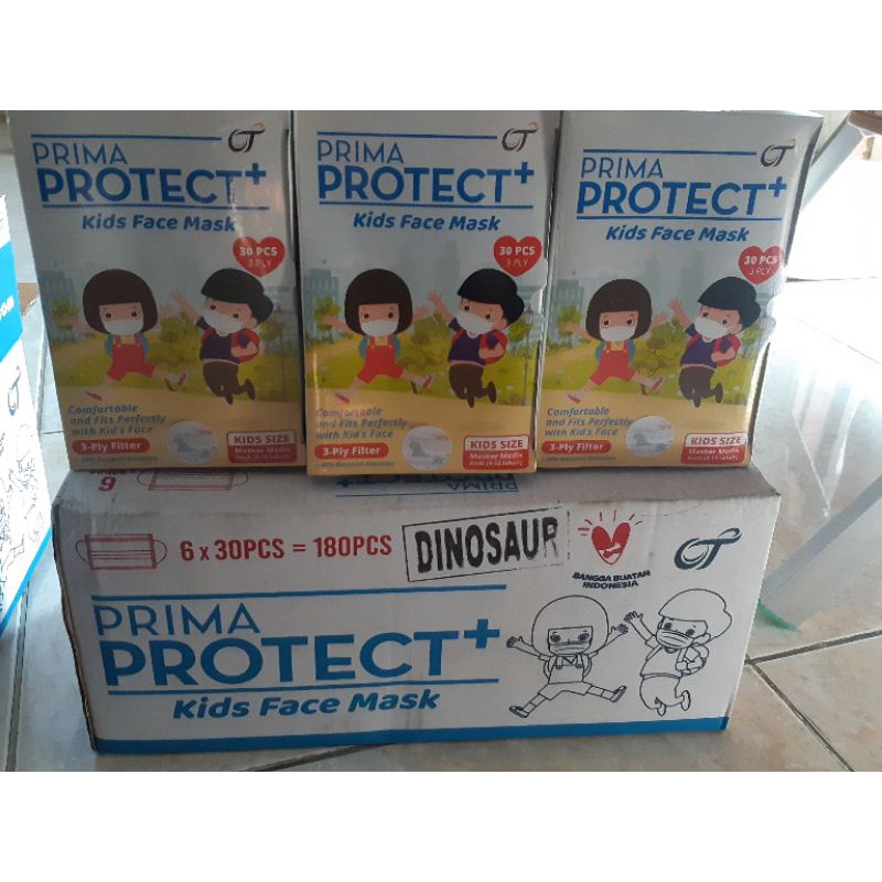 Masker Anak 3PLY MEDIS  PRIMA PROTECT+ Kids Disposable Face Mask (1 Box isi 30Pcs)