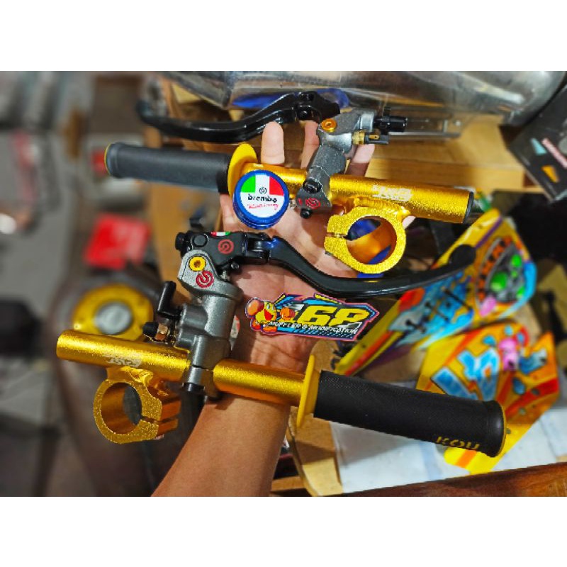 Paket stang jepit 15° master rem brembo vixion tiger verza ninja satria fu sonic not aitech qtt