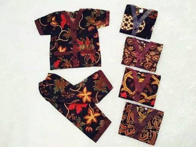 Set Piyama Anak Usia 8-9-10-11-12 Tahun, Kimono Batik Anak