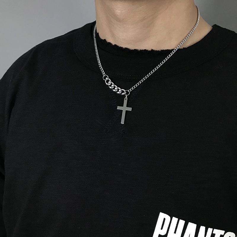 Cross Chain Necklace Tide Short Section Hip-hop Street Personality