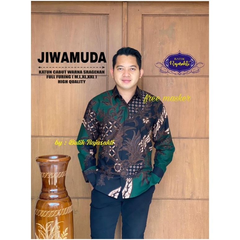 BATIK PREMIUM JIWAMUDA KEMEJA BATIK SOLO PRIA LENGAN PANJANG LAPIS FURING ATASAN PREMIUM MODERN KOPR