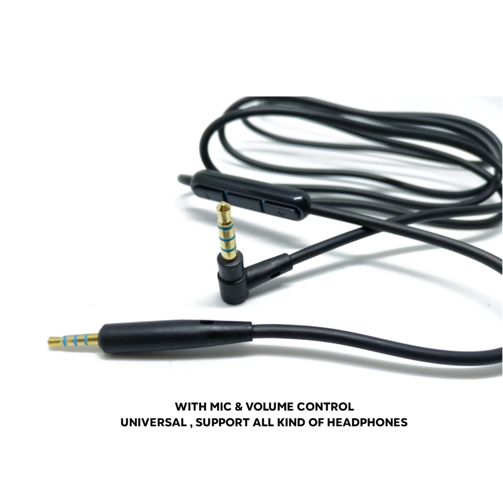 Bose 2.5mm to 3.5mm Headphone Cable With Mic Volume Control