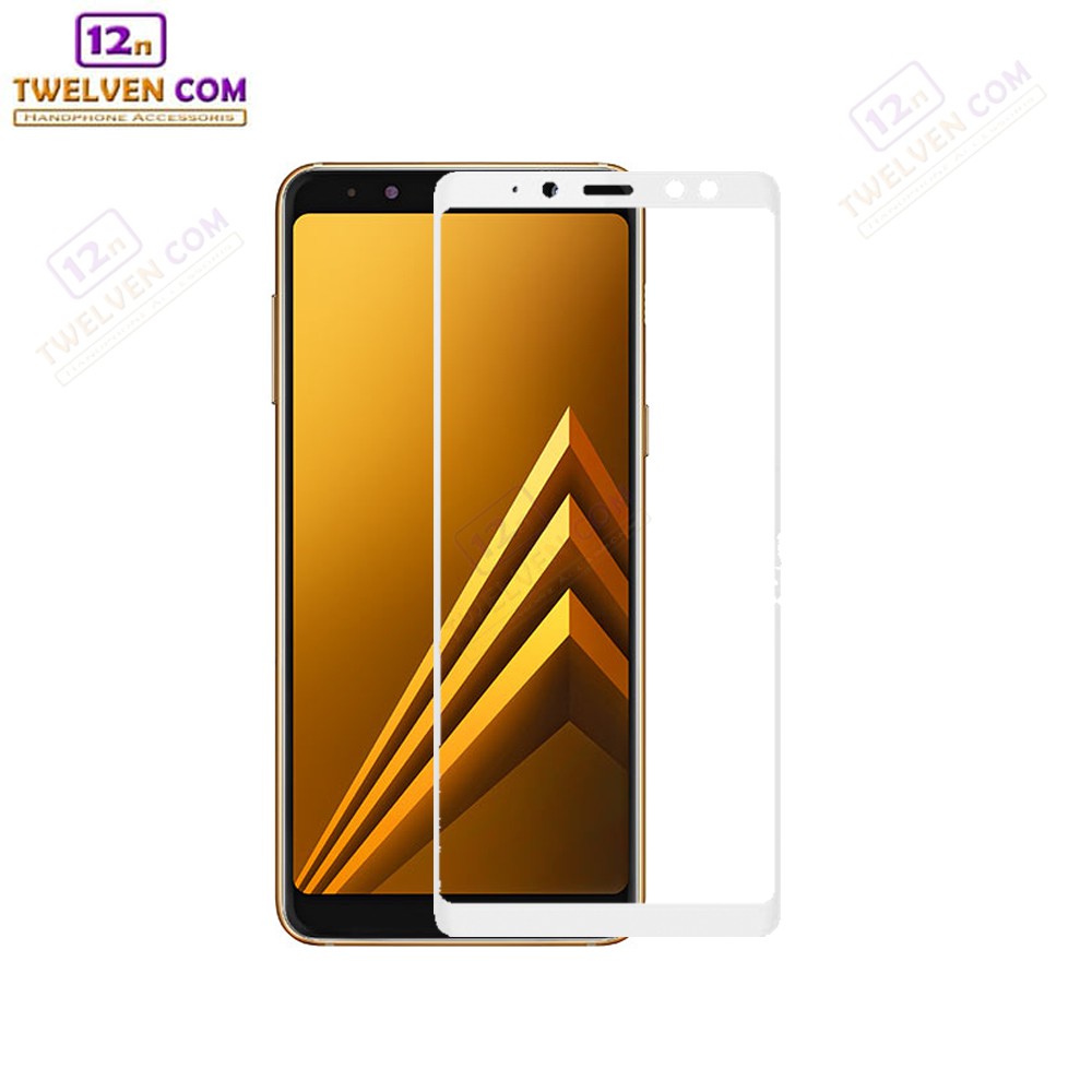 zenBlade 5D Full Cover Tempered Glass Samsung A8 (2018) - Putih