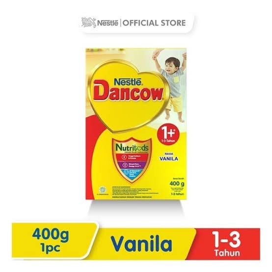 DANCOW 1+VANILA 400gr - SUSU FORMULA ANAK 1-3 TAHUN