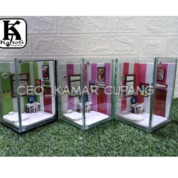 [PRODUK MCFA7] Akuarium ikan cupang unik .Soliter ikan cupang unik model kamar kos AZ7