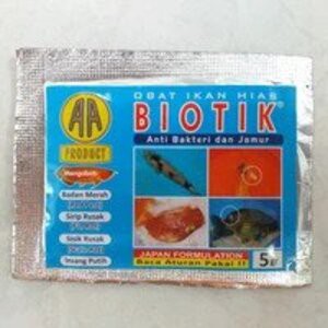 Obat Ikan Hias BIOTIK BIRU Anti Bakteri &amp; Jamur+Obat Stres Karantina