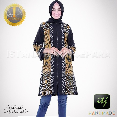 Outer Baju Pesta Bahan Tenun  Blanket Troso Jepara Cantik 