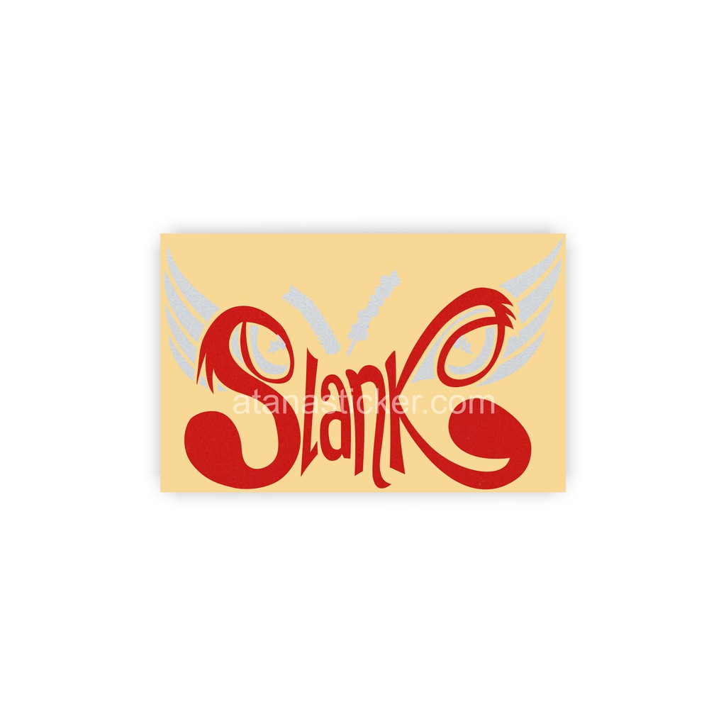 Stiker Cutting Reflective Logo Band Slank Wings 12 x 7,5 cm