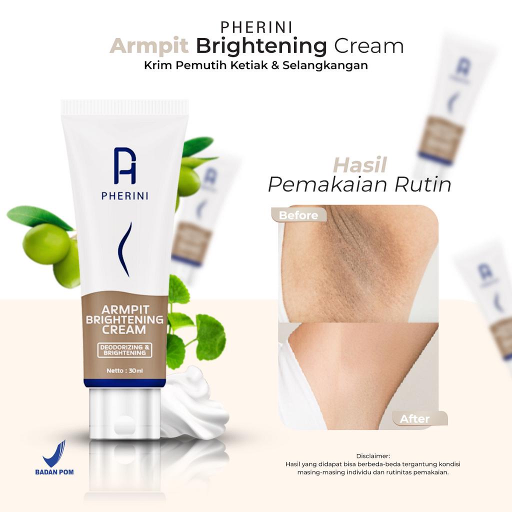 PHERINI 3 Pcs Underarm Armpit Brightening Cream Pemutih Ketiak dan Selangkangan Ampuh Armpit Brightening Cream Bpom