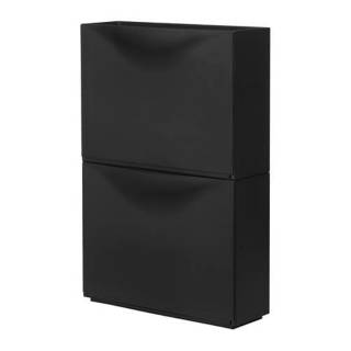 Trones Kabinet Tempat Sepatu Putih Hitam 52x39 Cm Shopee Indonesia