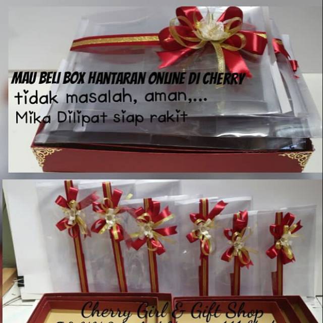 

Mika hantaran ukuran 36,5x25x10 tanpa pita