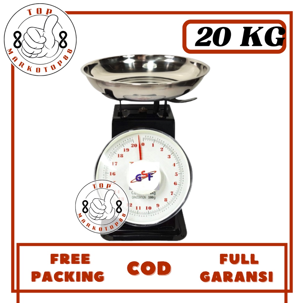 TIMBANGAN KUE DUDUK ANALOG 20 KG GSF 4320 TIMBANGAN BERAT KUE KOPI BERAS MAKANAN KUE TIMBANGAN ANALO