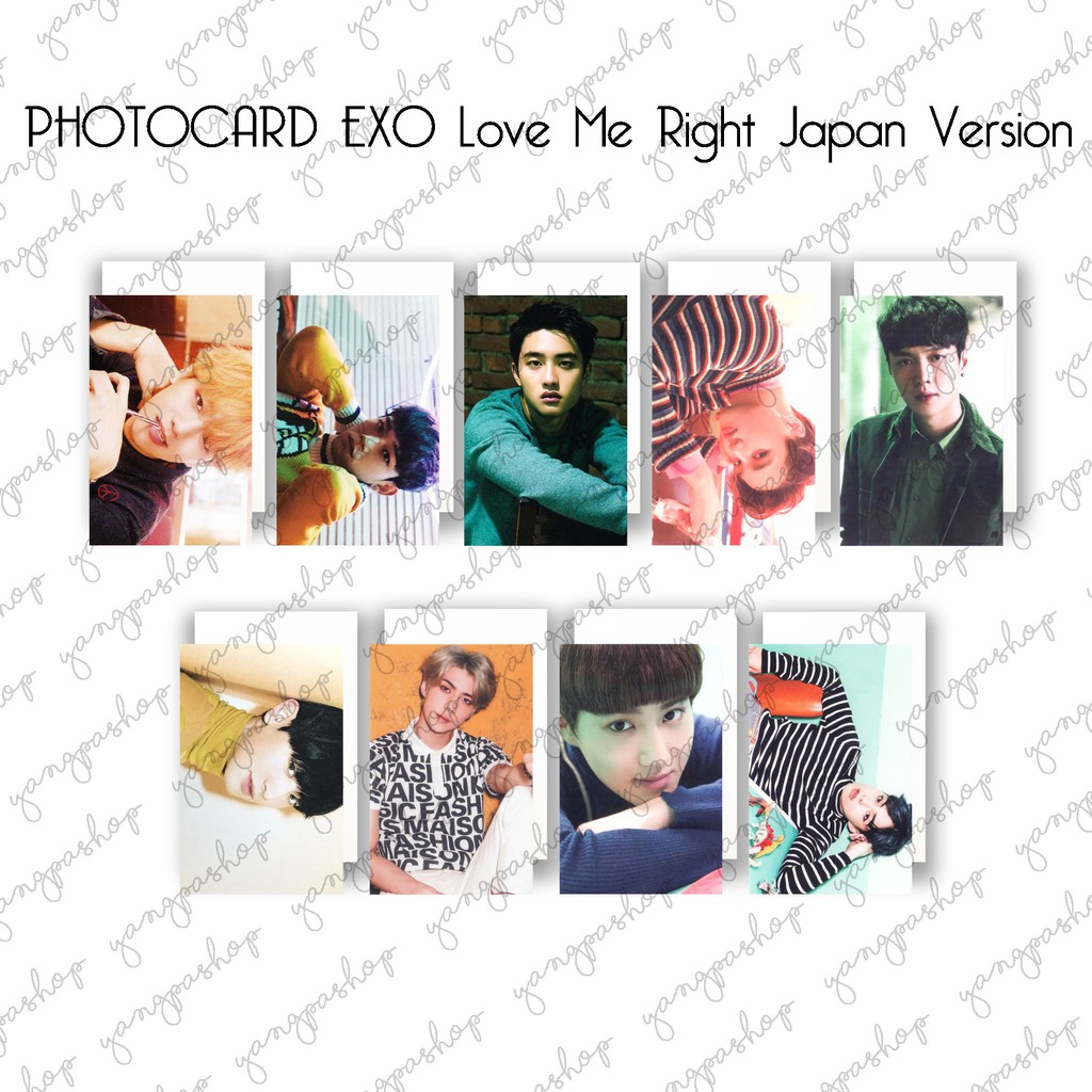 [READY / SET] SET LOVE ME RIGHT JAPAN VER EXCK PHOTOCARD FAN MADE UNOFFICIAL YANGPASHOP SEHUN CHANYE