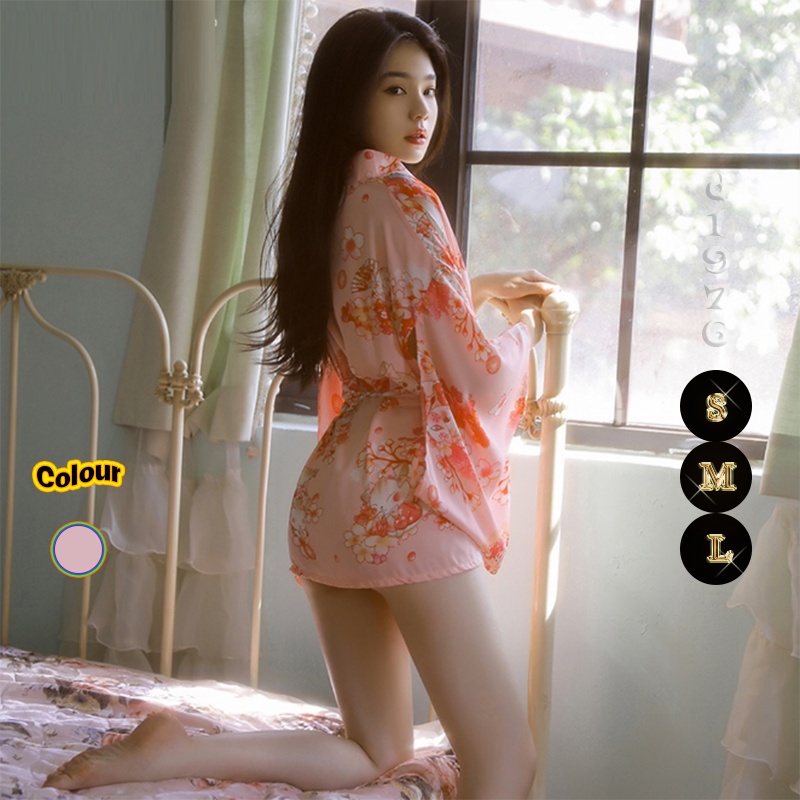 d1976 Baju Kimono Wanita Sexy Transparan OFL-F507