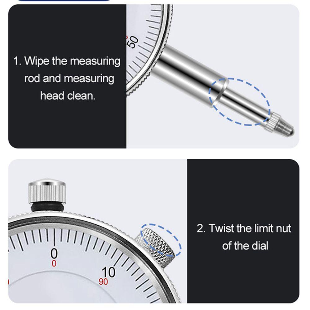 Solighter Indikator Presisi Alat Ukur Akurasi Woodworking Dial Gauge