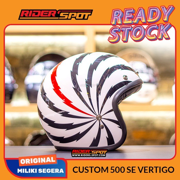 Helm Motor Bell Custom 500 Vertigo SE  Gloss White Half Face Original helmet