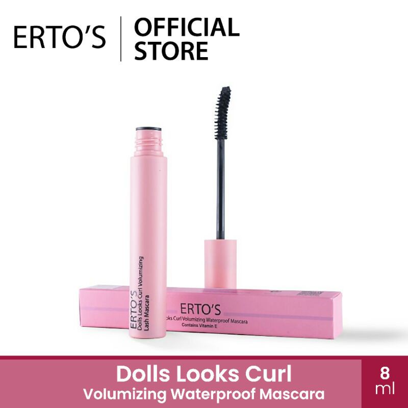 ✨ AKU MURAH ✨ERTOS Dolls Looks Curl Volumizing Waterproof Mascara 10ml BPOM