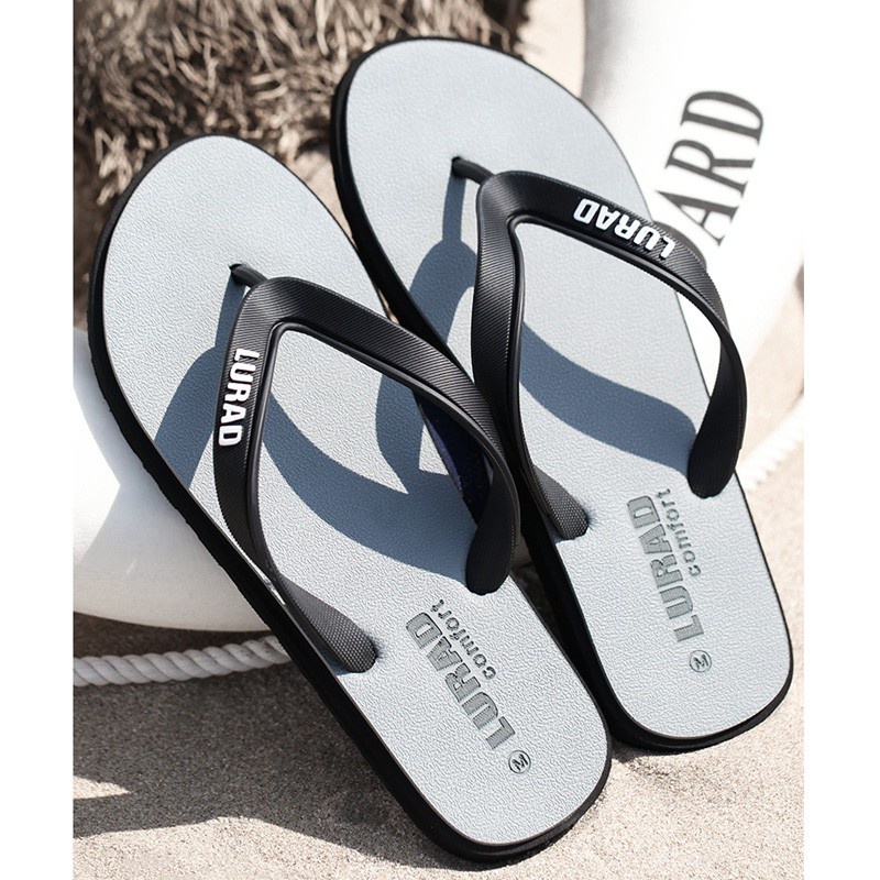 Sendal Cowok Tahan Air Stylist Kasual Terbaru sandal jepit Pria Anti slip sandal karet pantai trendy Keren Kekinian