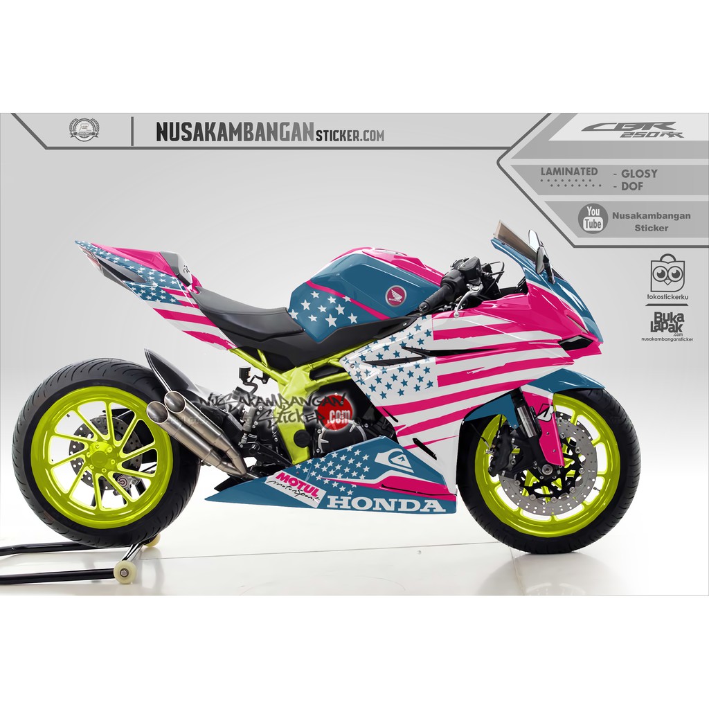 Decal CBR 250 RR – American Pink Design