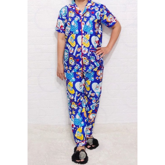 Baju Tidur Piyama Wanita Motif Dora acak Pajamas Katun  / Baju Tidur setelan Wanita Katun CP JUmbo XXXL Terbaru Bigsize Kekiniaan