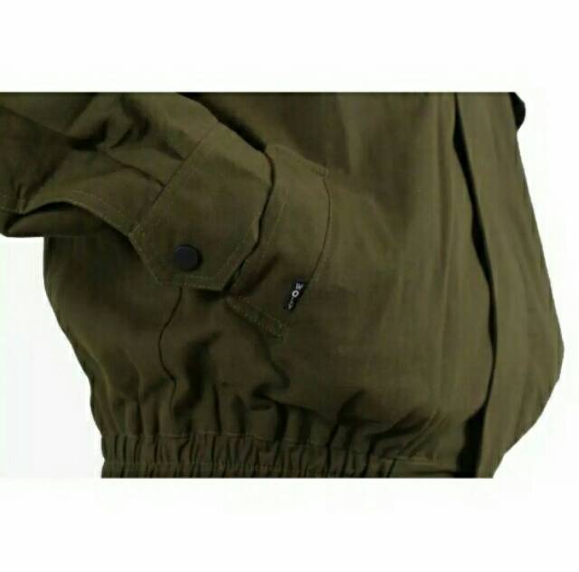 Semi Parka Flight Jacket Pria Kanvas