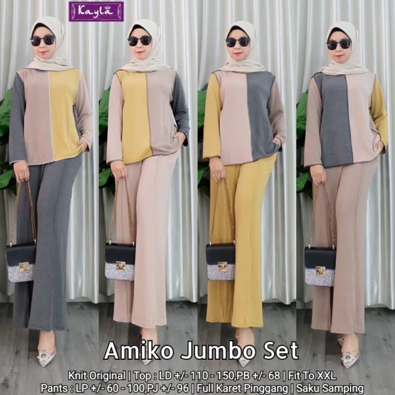 amiko jumbo set by kayla /Fashion wanita /baju lebaran 2022