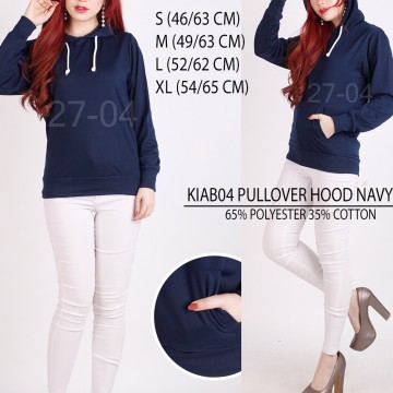 Sweater Hoodie Wanita Polos Pullover Banyak Warna Premium Terry (KIAB04 PULLOVER HOODIE)-4