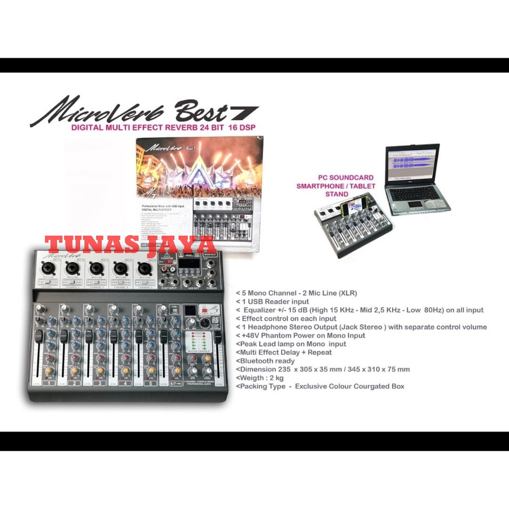 Mixer Audio Microverb Best 7 Best7 Original Effect Dsp NEW