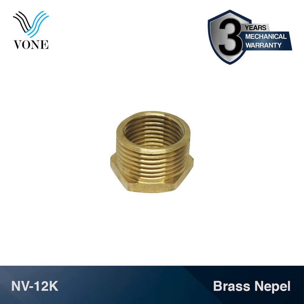 VONE NV-12K Nepel Volk Ring 3/4" M x 1/2" F Sok Keran Kran Kuningan