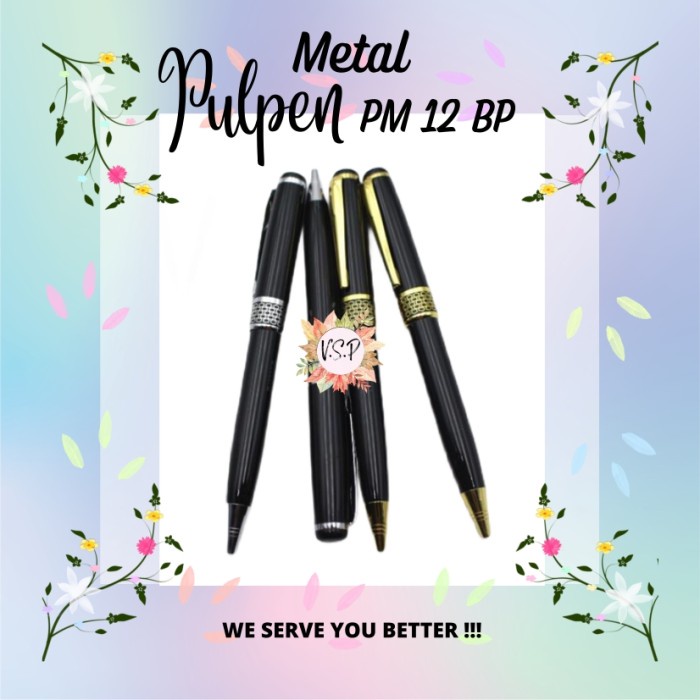 

Pulpen Metal PM 12 BP / Souvenir Wedding Seminar kit Murah