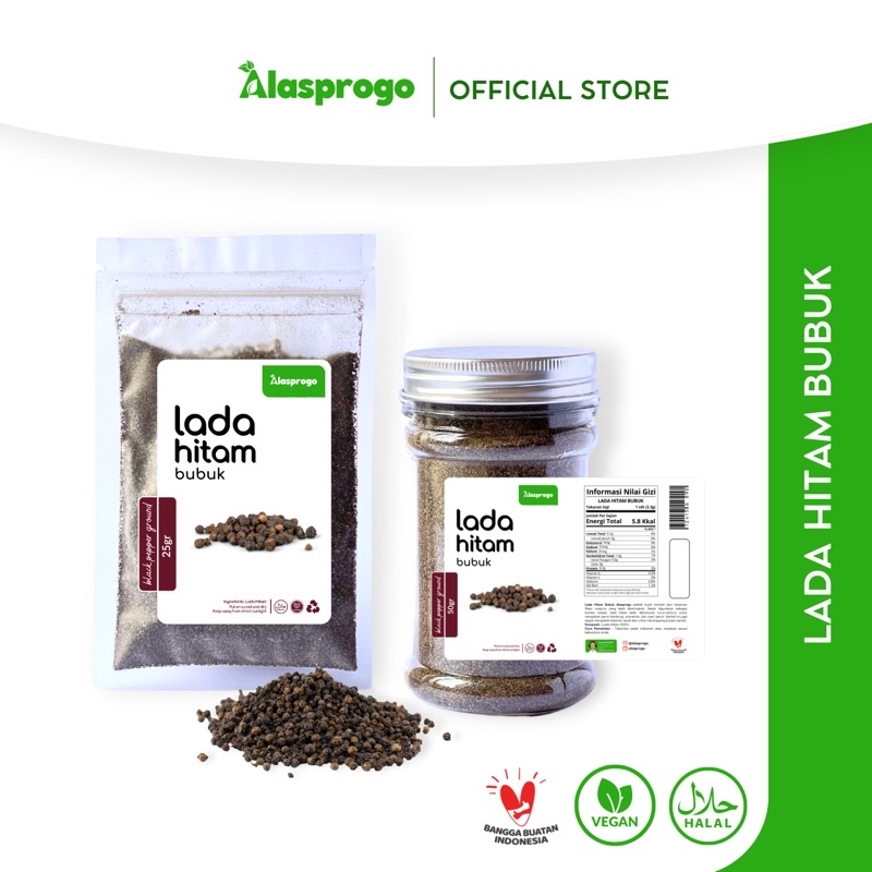 

Alasprogo Lada Hitam Bubuk / Black Pepper Ground