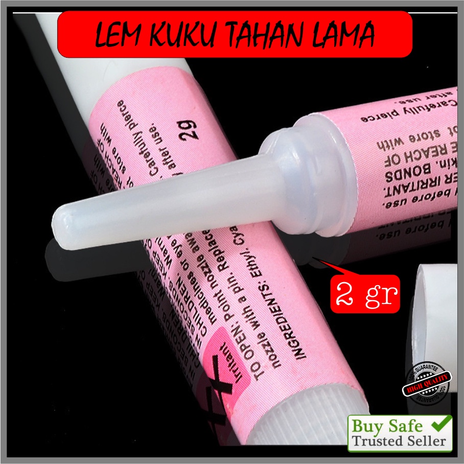 Lem kuku Palsu art nail Glue Kuat awet Tahan lama Murah