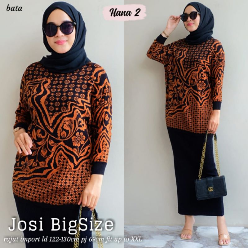 Josi bigsize blouse rajut import by hana