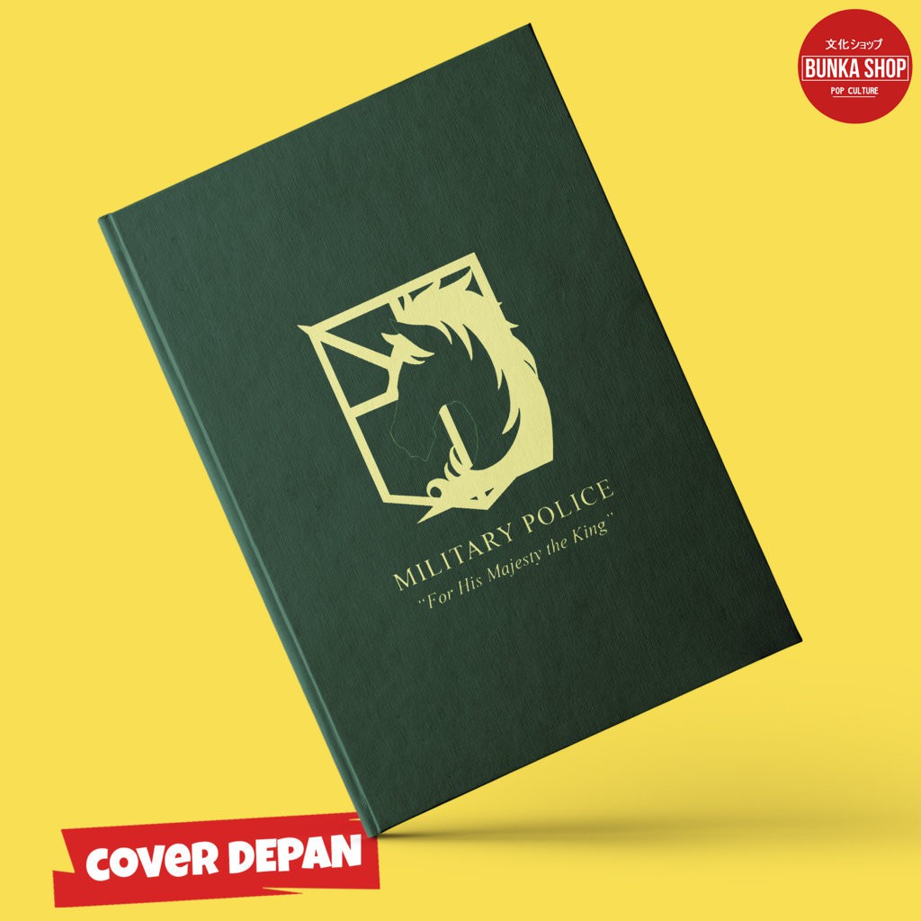 

Note Book Hardcover Anime Shingeki no Kyojin Military Police Ukuran A5 Buku Tulis Catatan Note Agenda Notebook GIft Couple