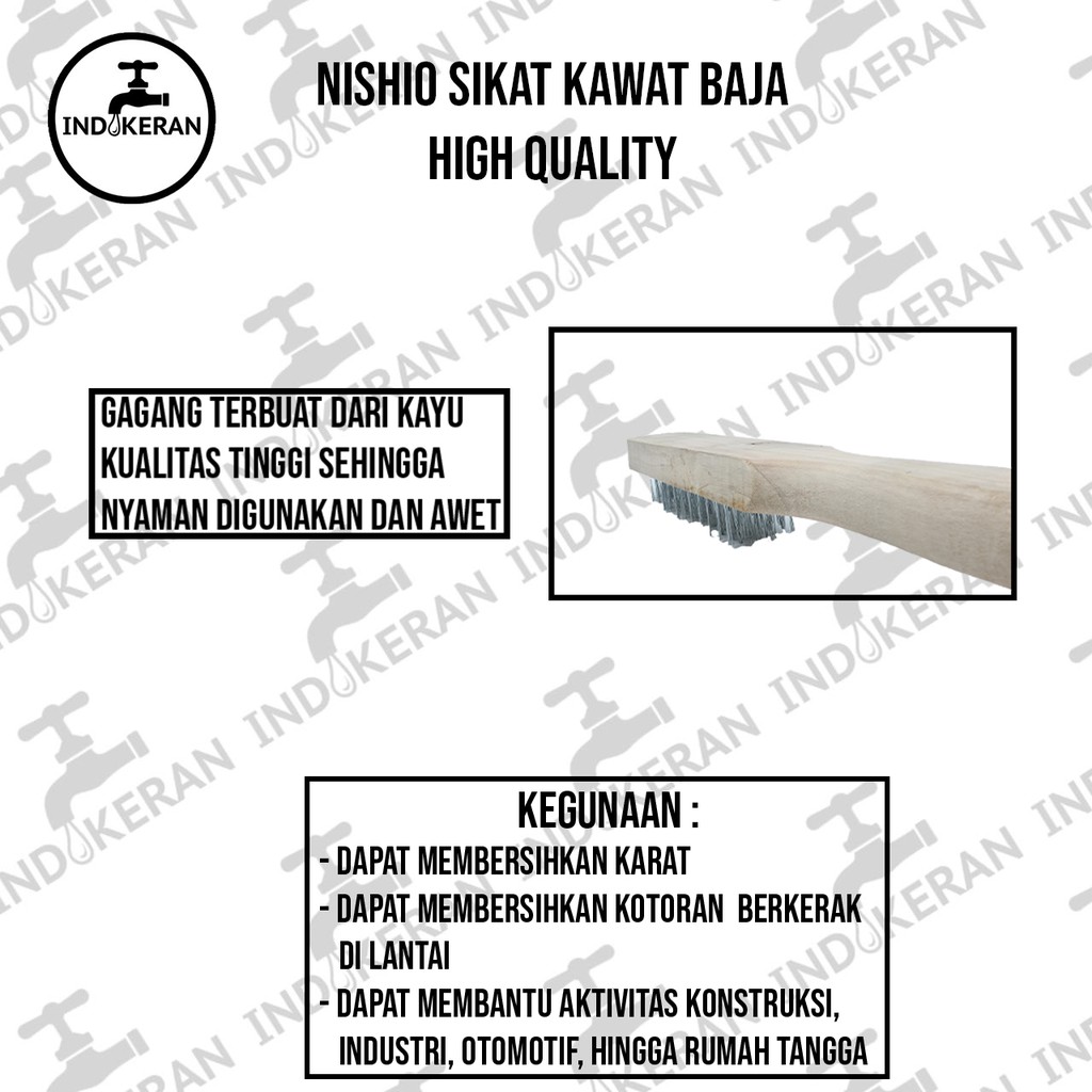 INDOKERAN - Sikat Kawat Baja 5 Baris - High Quality