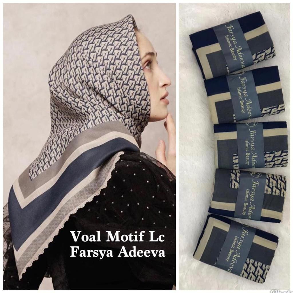 Kerudung segiempat motif terbaru segiempat motif deenay kw bahan voal grosir segiempat motif termurah Safa Hijab-MERAK COKSU