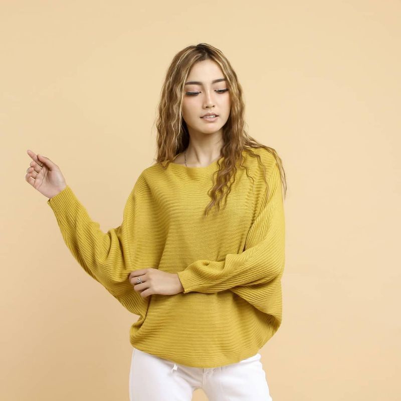 LASPERAL BETWING real pict/Baju rajut kalong jumbo virall/ Rajut berkualitas, Produk Original-Kubus