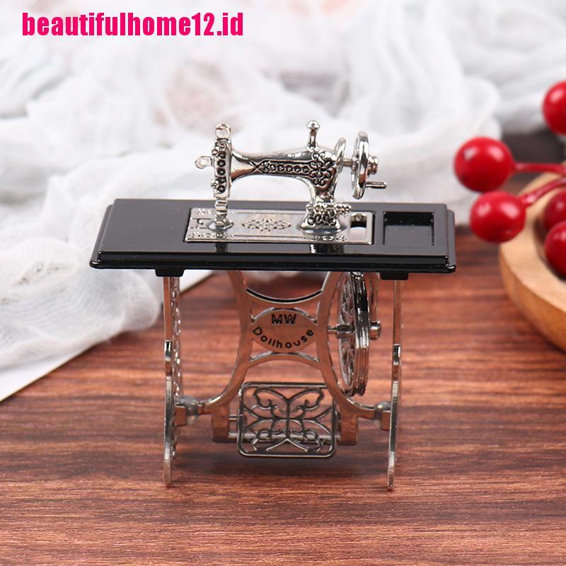 【beautifulhome12.id】Dollhouse Miniature Sewing Machine Furniture Toys Gifts Doll House Decor