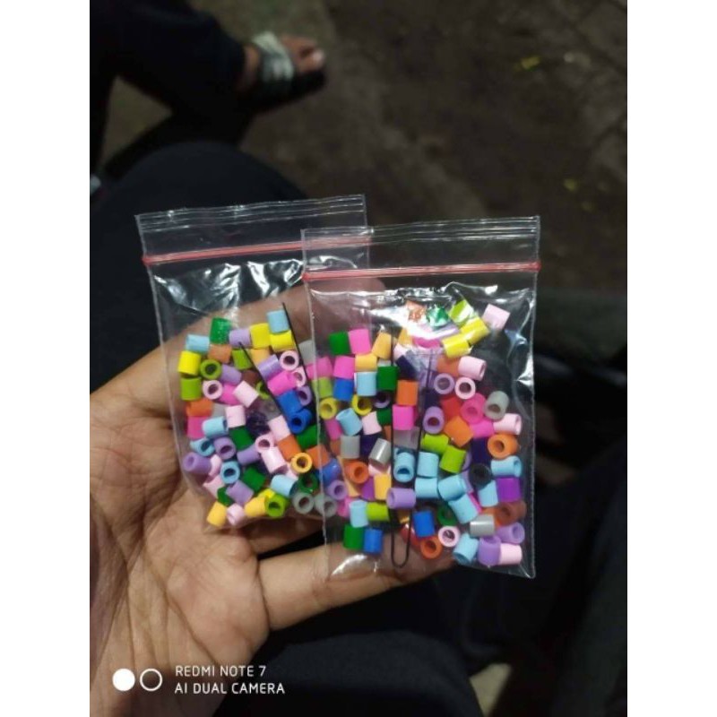 1 bungkus isi 100 biji Ring burung Plastik / Ring Kenari / gelang burung / ring finch / ring pleci