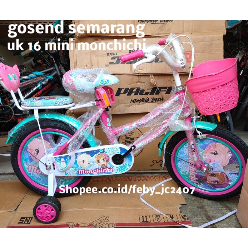 Gosend Semarang Sepeda Anak Cewek Sepeda Mini Uk 16 Monchichi Frozen Shopee Indonesia