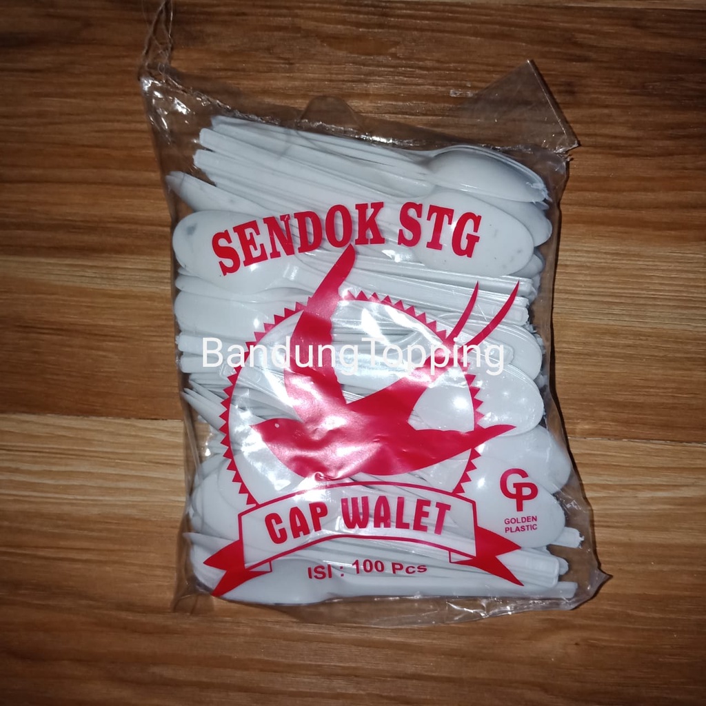 Sendok Teh Putih 12cm STG Cap Walet Isi 50pcs