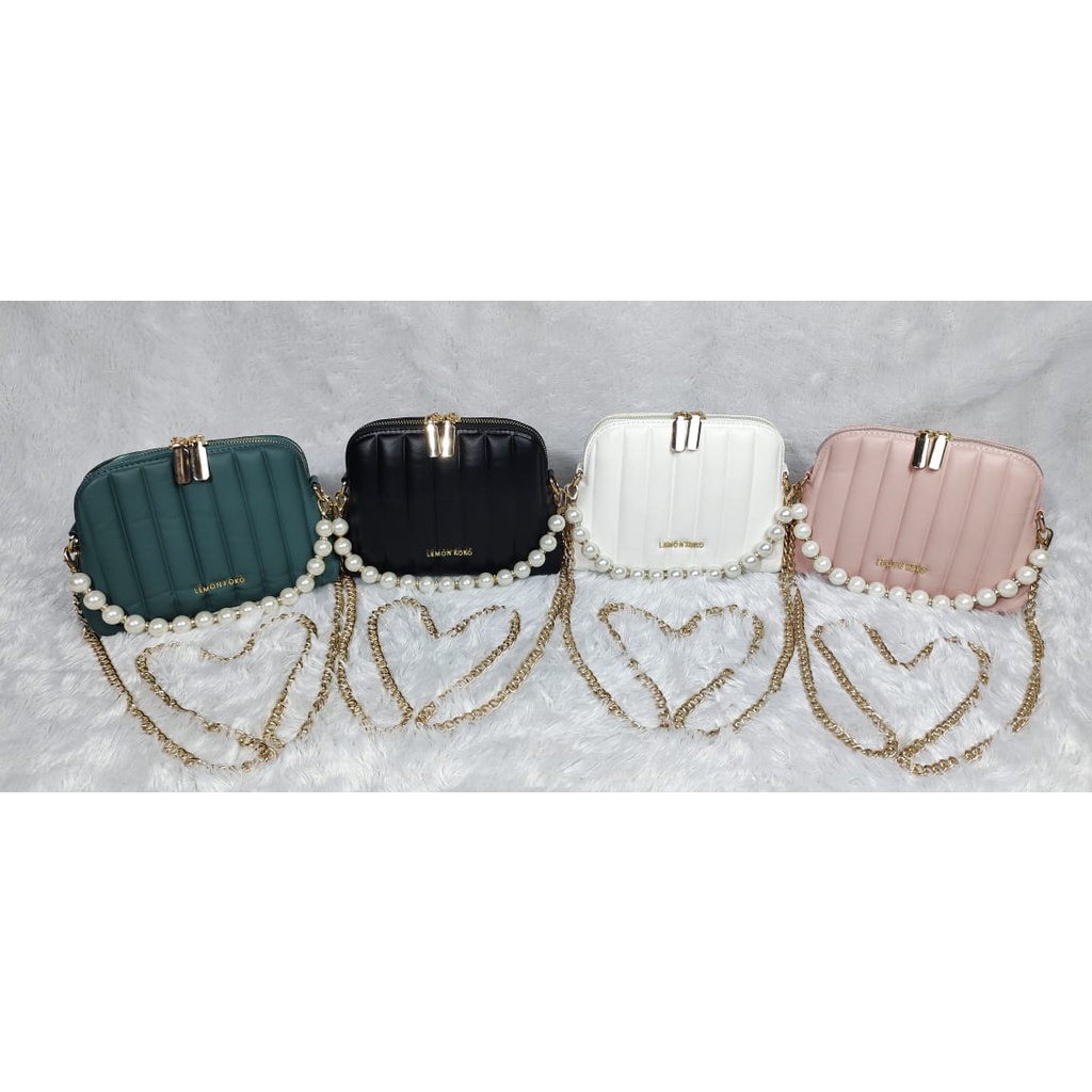 BJ71063 - BLACK/WHITE/PINK/BLUE - TAS CLUTCH RANTAI TALI MODEL KERANG MUTIARA MOTIF GARIS TAS WANITA FASHION IMPORT MODIS ELEGAN TERMURAH TERLARIS TERBARU BAGSTORE JAKARTA TAS BATAM TAS MUTIARA MODIS LT1426 JT03345 BQ3199 GT1828 EL5396