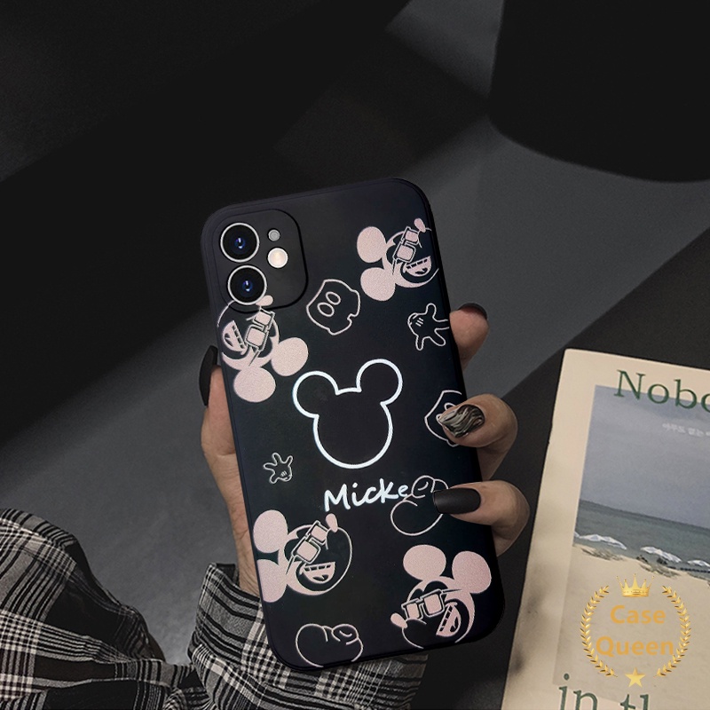 Vivo Y15S Y20s G Y12A Y15A Y11s Y20A Y20G Y30G Y21 2021 Y33S Y21S Y12 Y12i Y12S Straight Cube Case Vivo Y31 2021 Y53 Y51 Y91C Y17 Y15 Y91 Y50 Y30 Y30I Y93 Y95 Y20 Y20I Y20S Y53S Y51A Y11 Cute Cartoon Couple Case Mickey Minnie Lover Soft TPU Cover