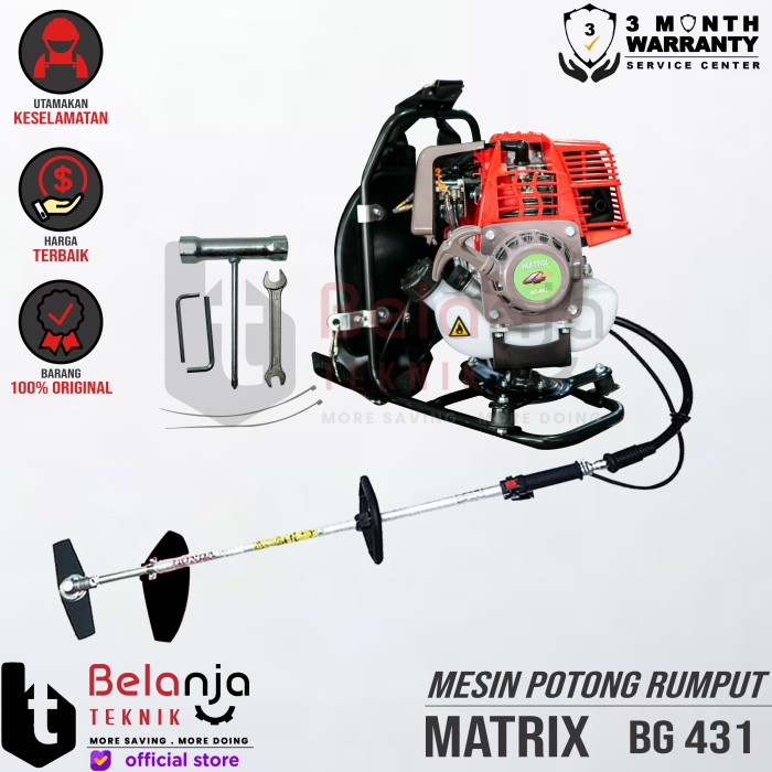MATRIX Mesin Potong Rumput Gendong BG 431 BG431 4 TAK GX 31 TERMURAH